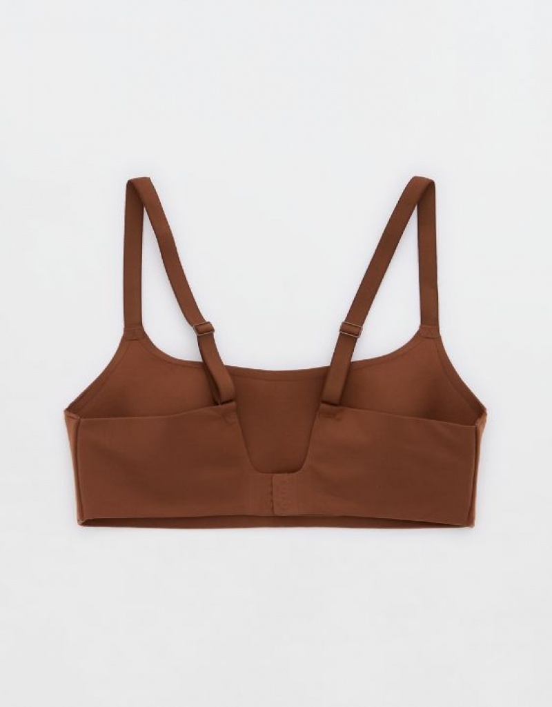 Aerie SMOOTHEZ-ish Wirelesslette Bras Brown | BAZ-436257