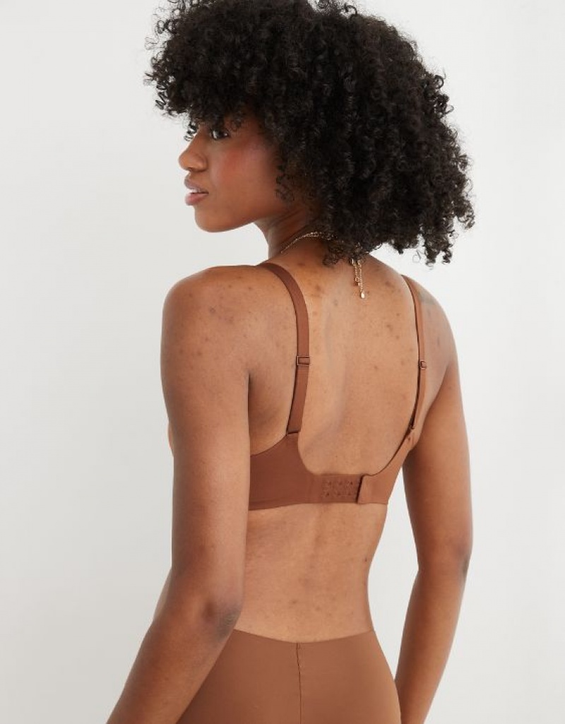 Aerie SMOOTHEZ-ish Wirelesslette Bras Brown | BAZ-436257