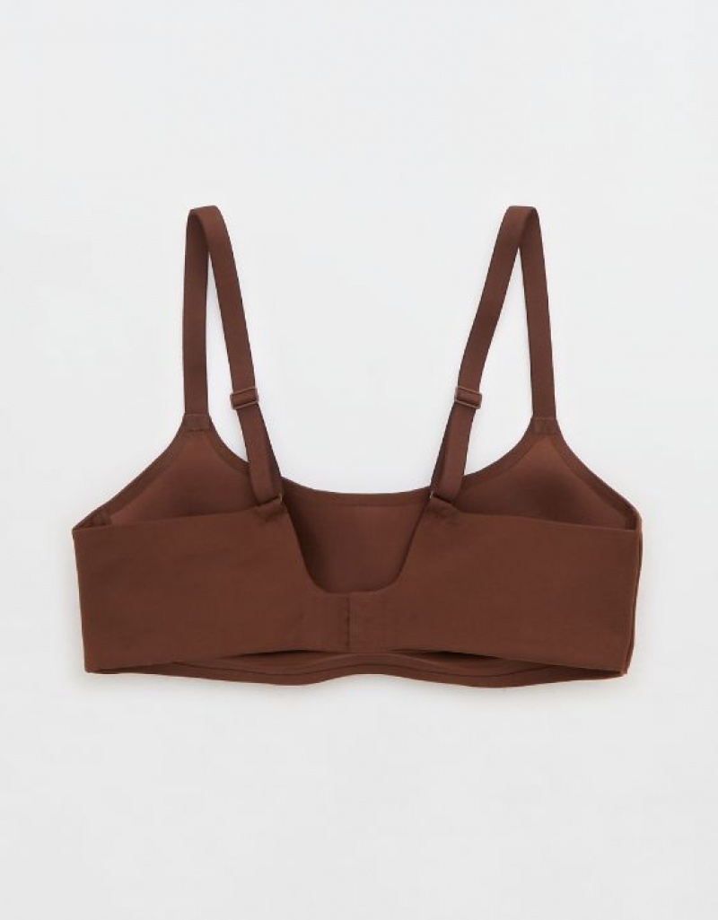 Aerie SMOOTHEZ-ish Wirelesslette Bras Brown | STX-512678