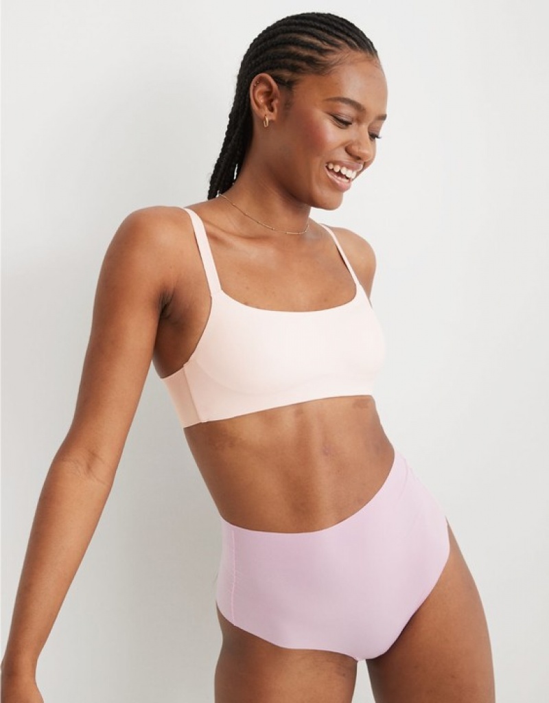 Aerie SMOOTHEZ-ish Wirelesslette Bras Pink | MTN-483027