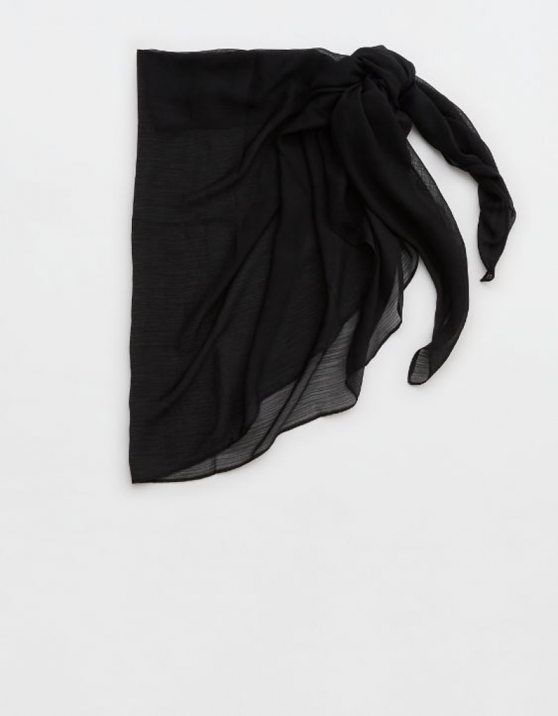 Aerie Sarong Skirts Black | JKO-985304