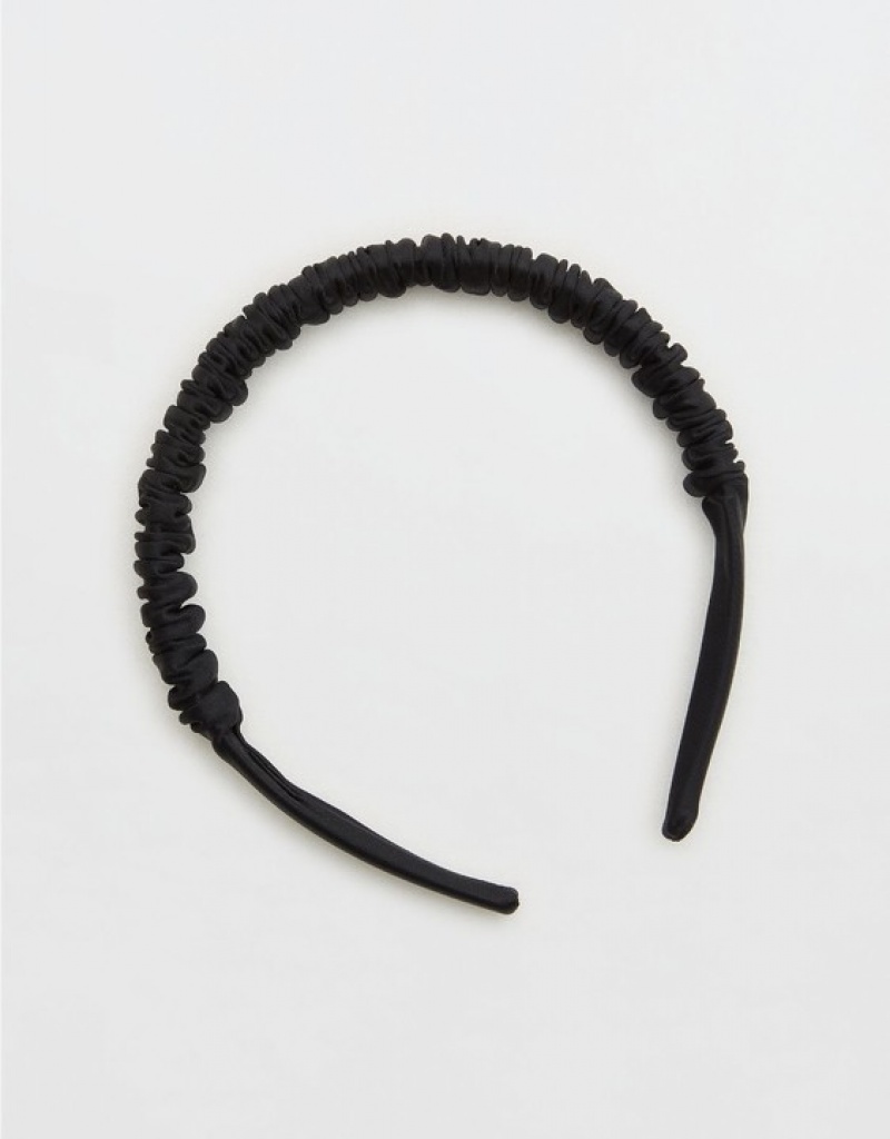 Aerie Scrunched Swim Hair Accessories Black | IVY-169273