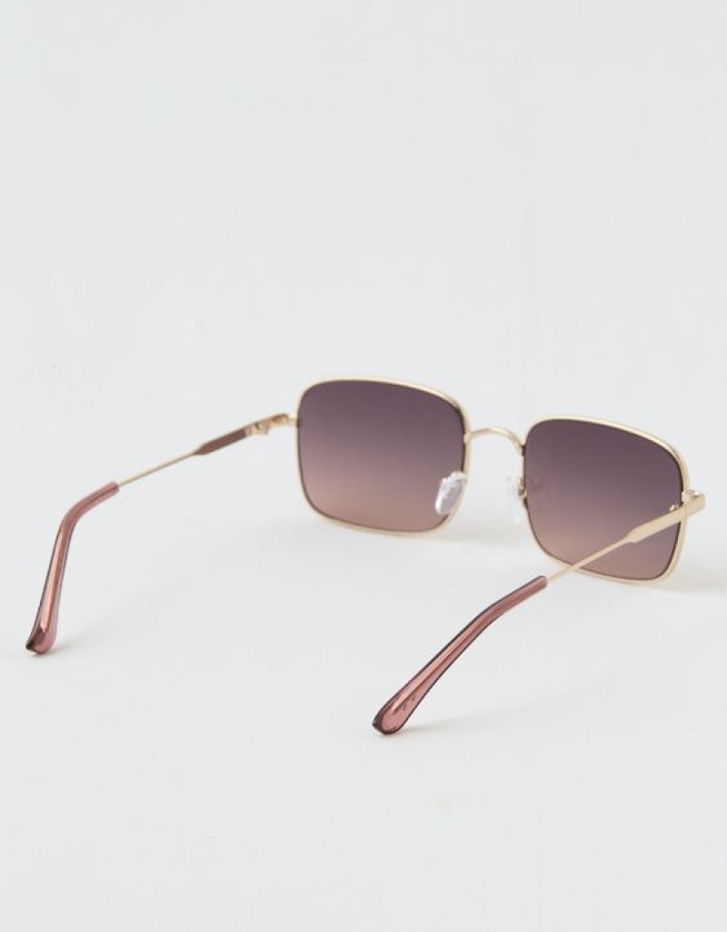 Aerie Seize the Day Sunglasses Gold | WNM-154692