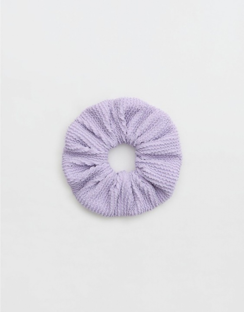 Aerie Shine Crinkle Swim Hair Accessories Purple / Wash | AHD-327189