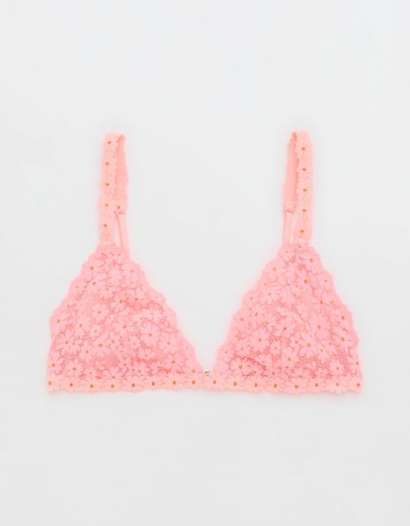 Aerie Show Off Daisy Lacelette Bras Pink | MFO-714536