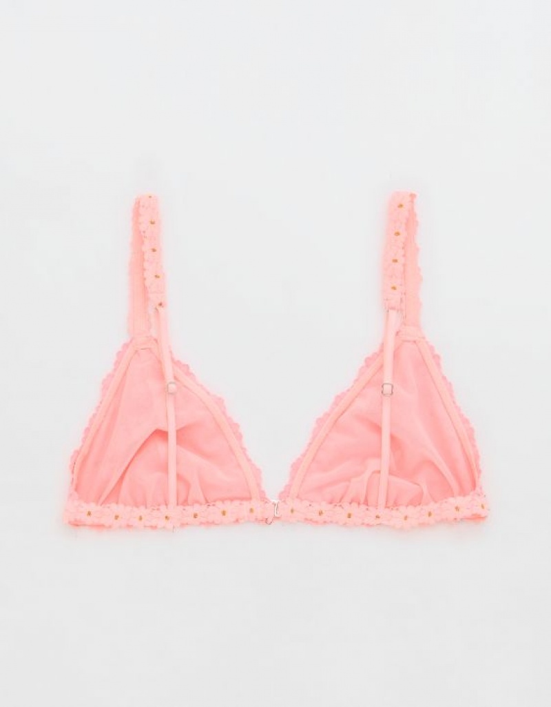 Aerie Show Off Daisy Lacelette Bras Pink | MFO-714536