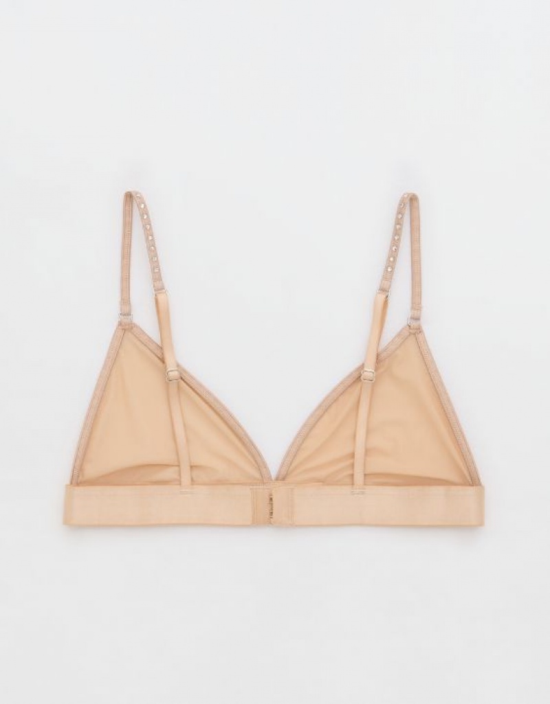 Aerie Show Off Mesh Embellishedlette Bras Beige | TOR-627085