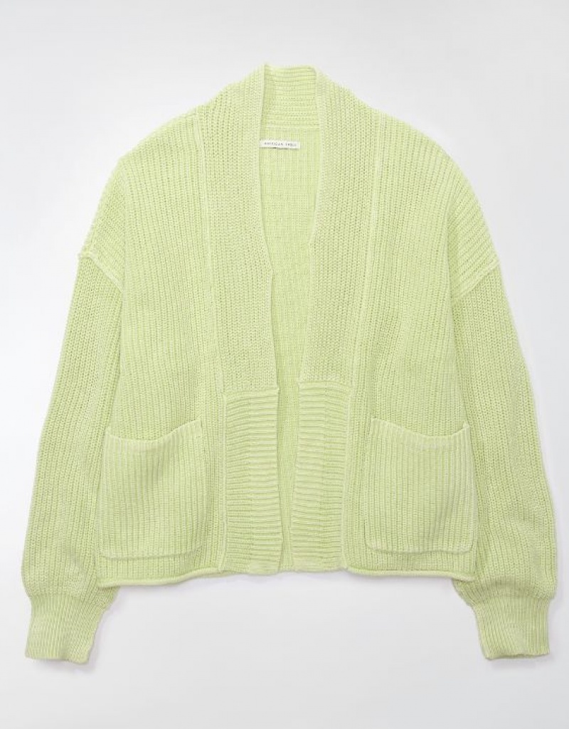 Aerie Slouchy Cardigan Green | JIV-328951