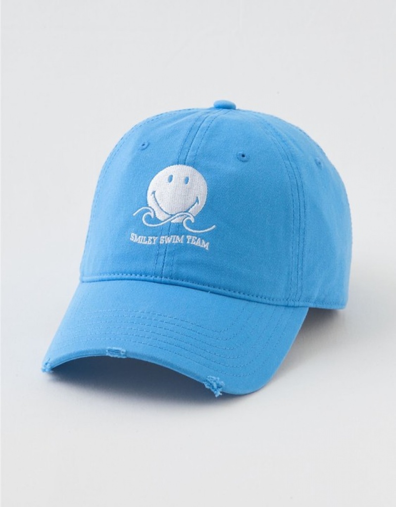 Aerie Smiley® Graphic Baseball Hats Blue | MDF-625873