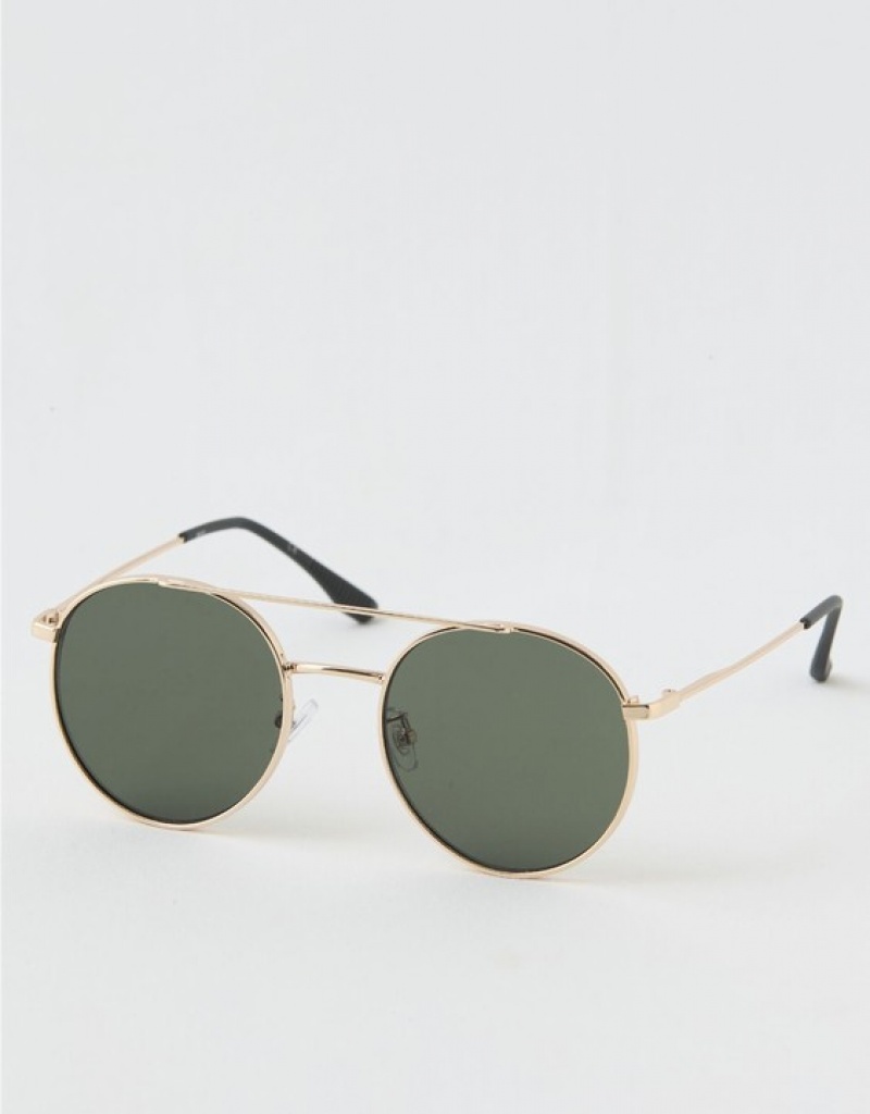 Aerie So Fly Sunglasses Gold | LRT-312865