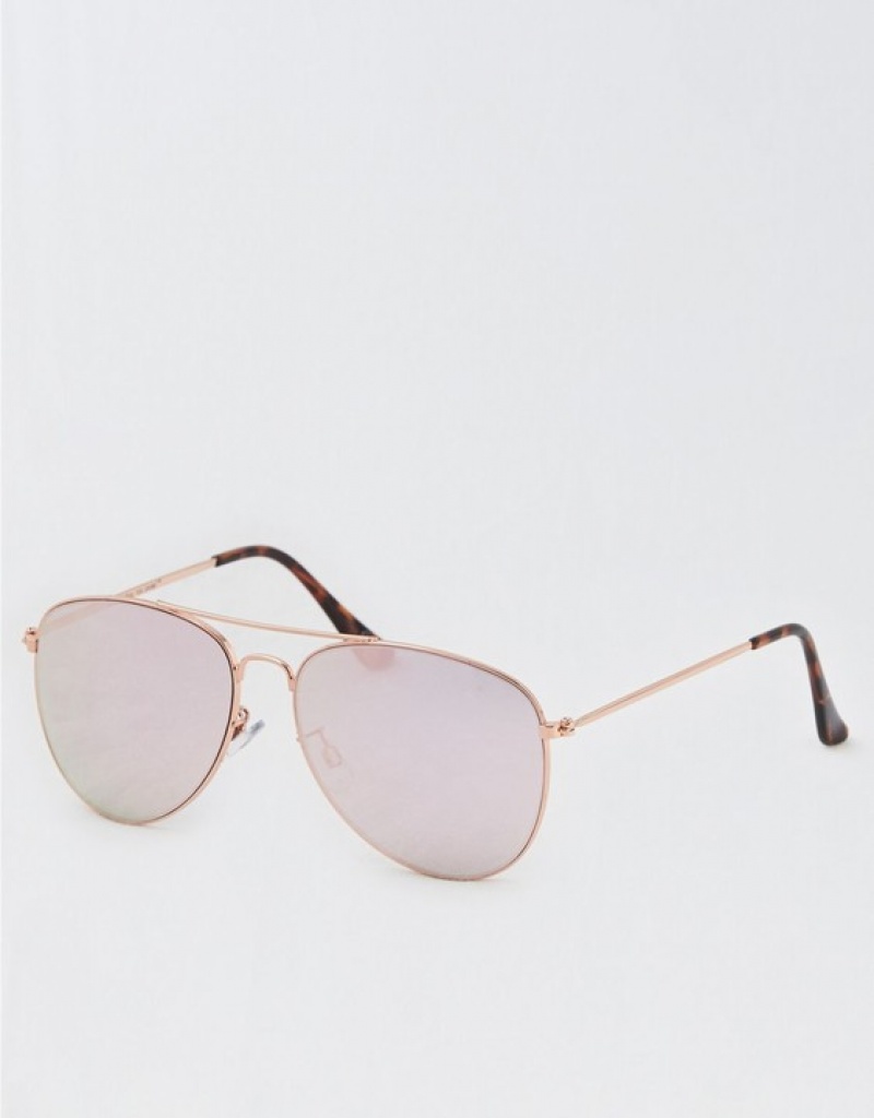 Aerie So Fly Sunglasses Rose / Gold | YNQ-725148