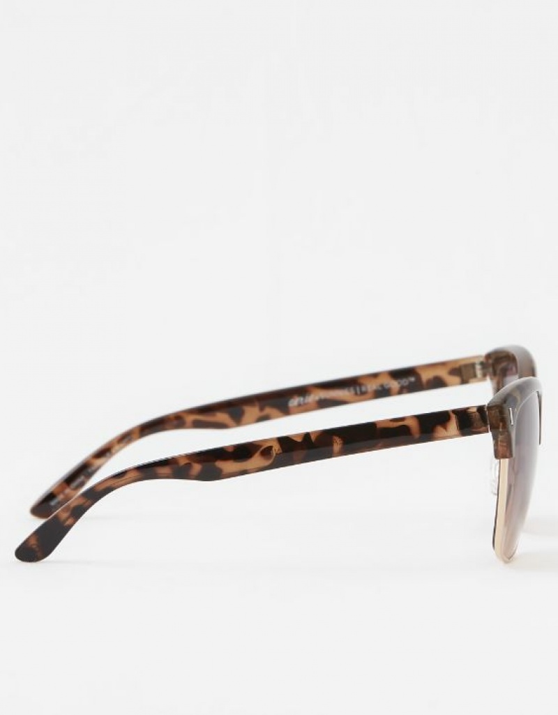 Aerie Squared Away Sunglasses Leopard | SHT-438567