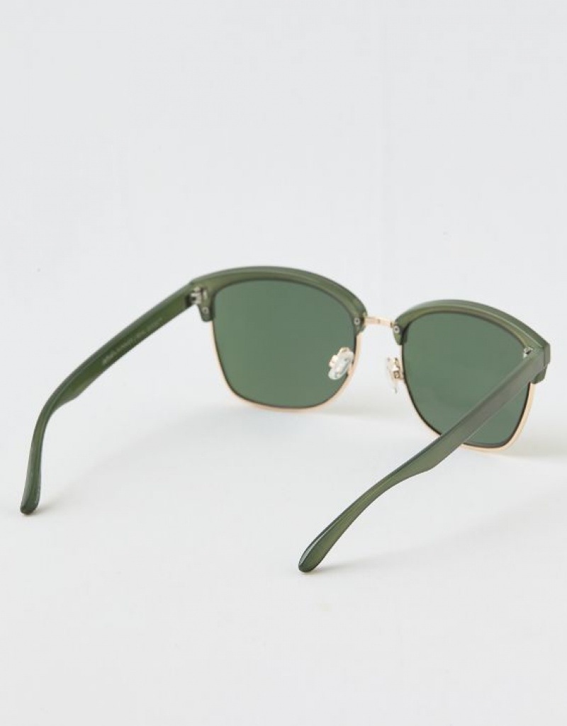 Aerie Squared Away Sunglasses Olive | SIN-612405