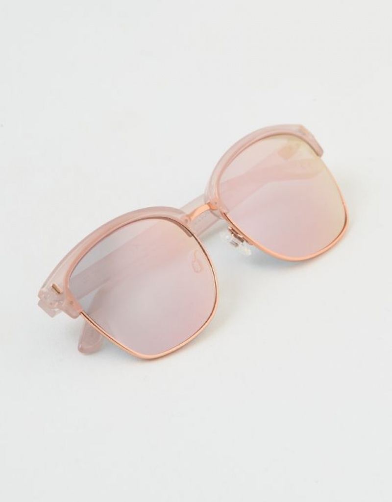 Aerie Squared Away Sunglasses Rose / Gold | HNJ-682137