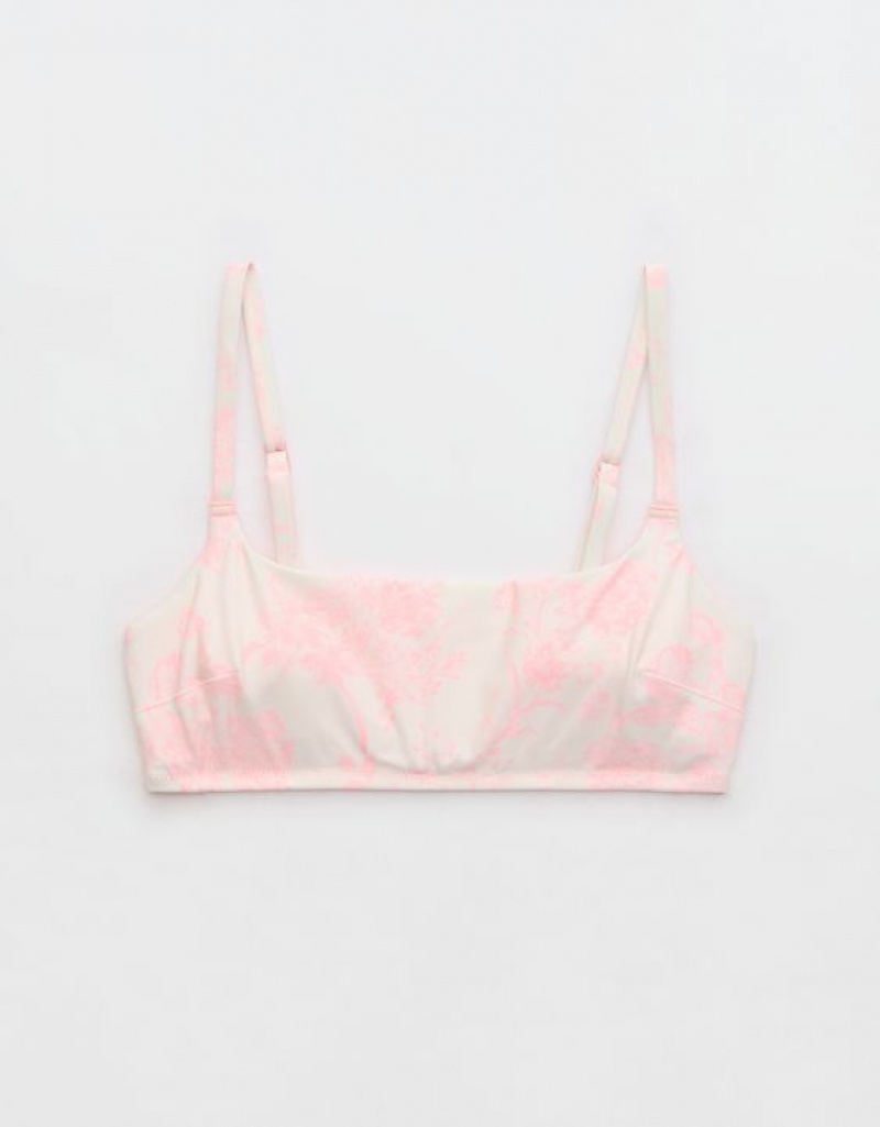 Aerie Straight Scoop Bikini Top Pink | CJI-415803