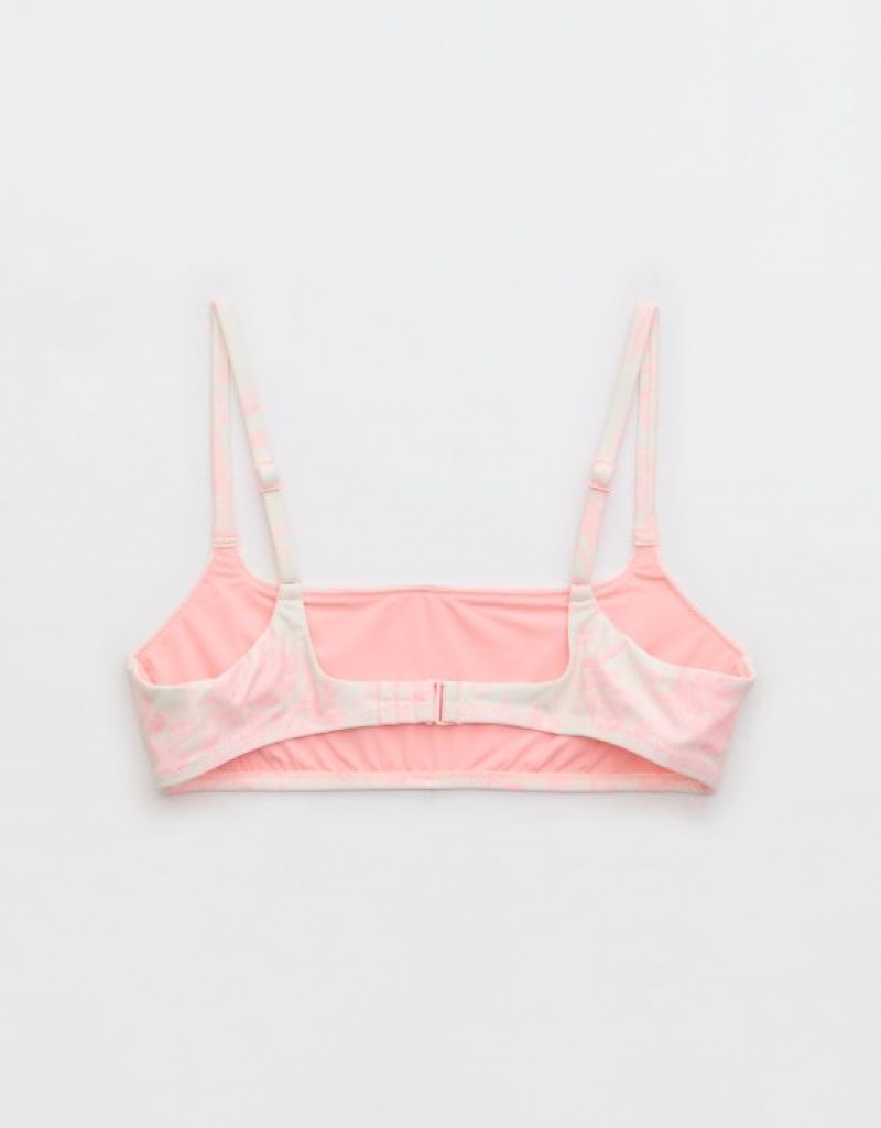 Aerie Straight Scoop Bikini Top Pink | CJI-415803