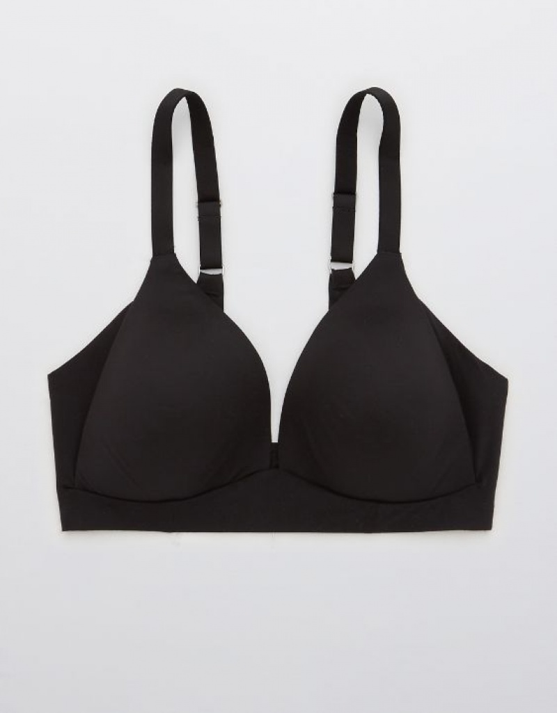 Aerie Sunnie Wireless Lightly Lined Bras Black | OEN-361470