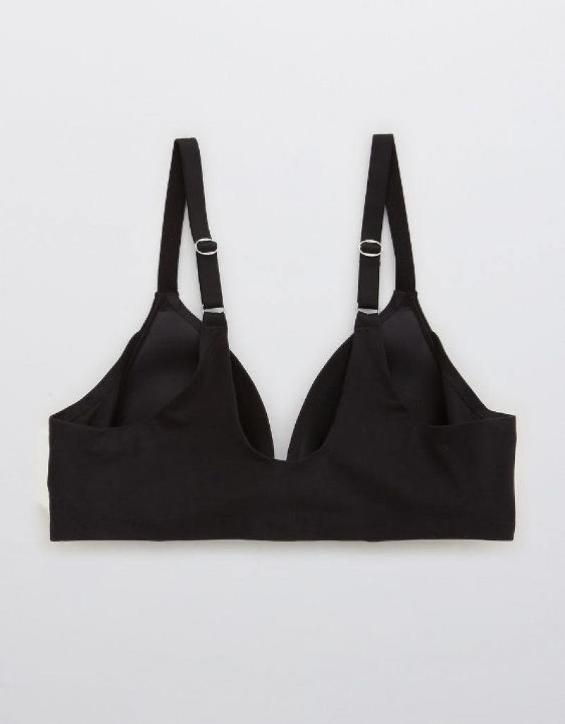 Aerie Sunnie Wireless Lightly Lined Bras Black | OEN-361470