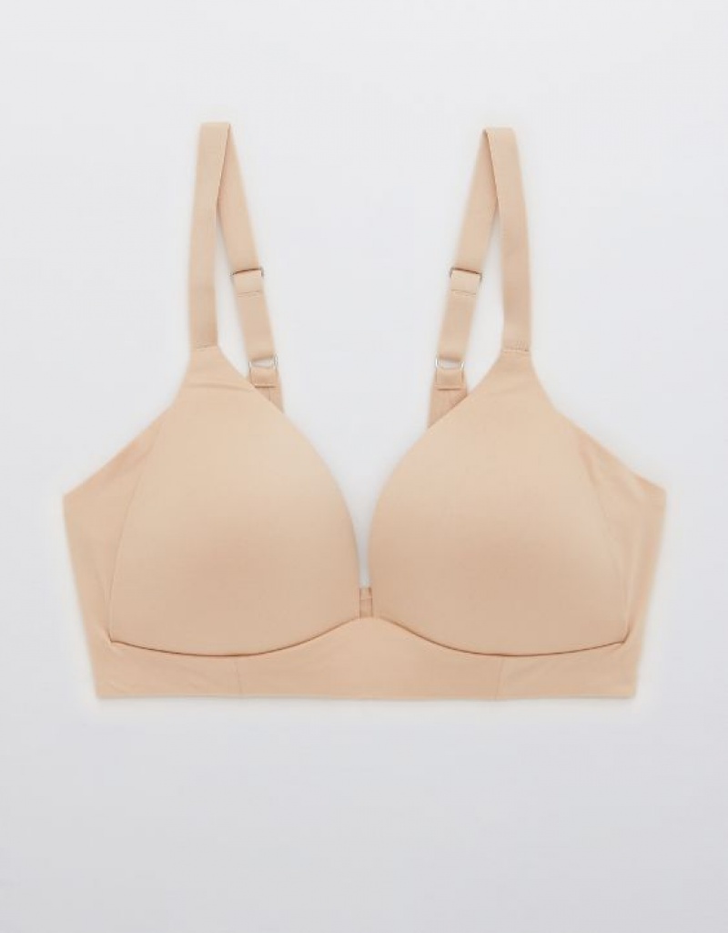 Aerie Sunnie Wireless Lightly Lined Bras Beige | LIF-908157