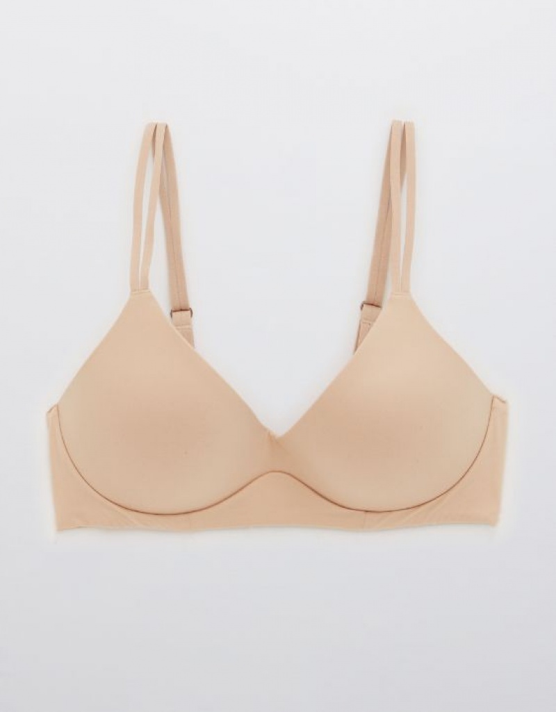 Aerie Sunnie Wireless Push Up Bras Beige | ZDA-536082