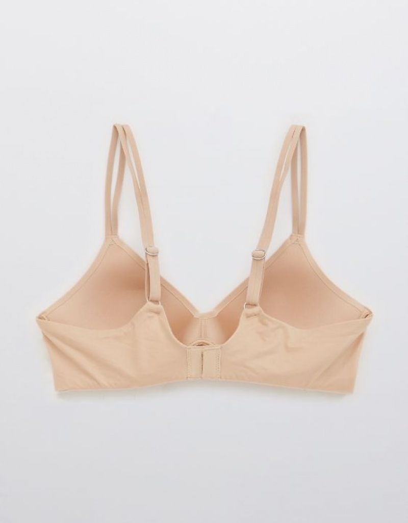 Aerie Sunnie Wireless Push Up Bras Beige | ZDA-536082