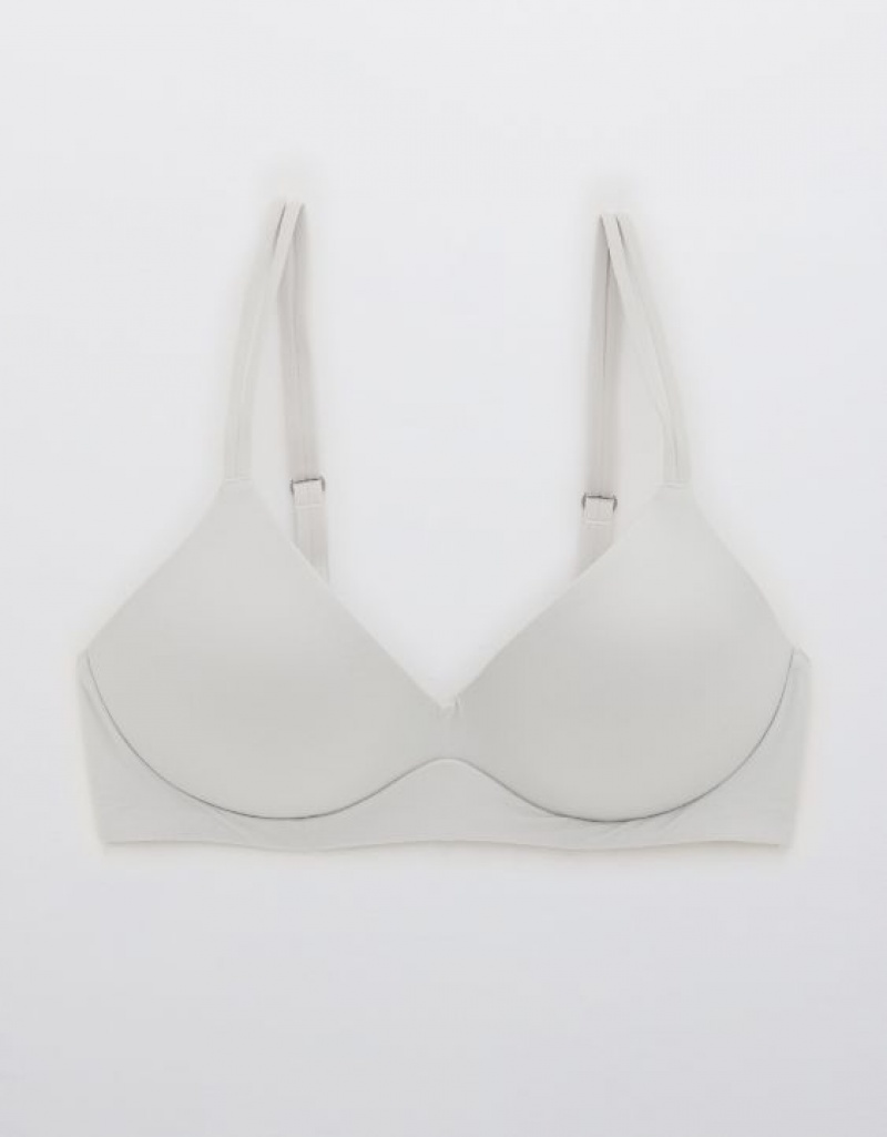 Aerie Sunnie Wireless Push Up Bras Grey | ORV-712569