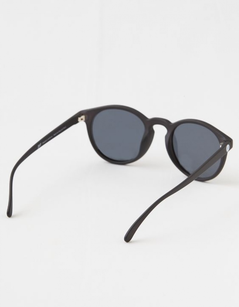 Aerie Sunski Dipsea Black Slate Sunglasses Black | GNK-246017