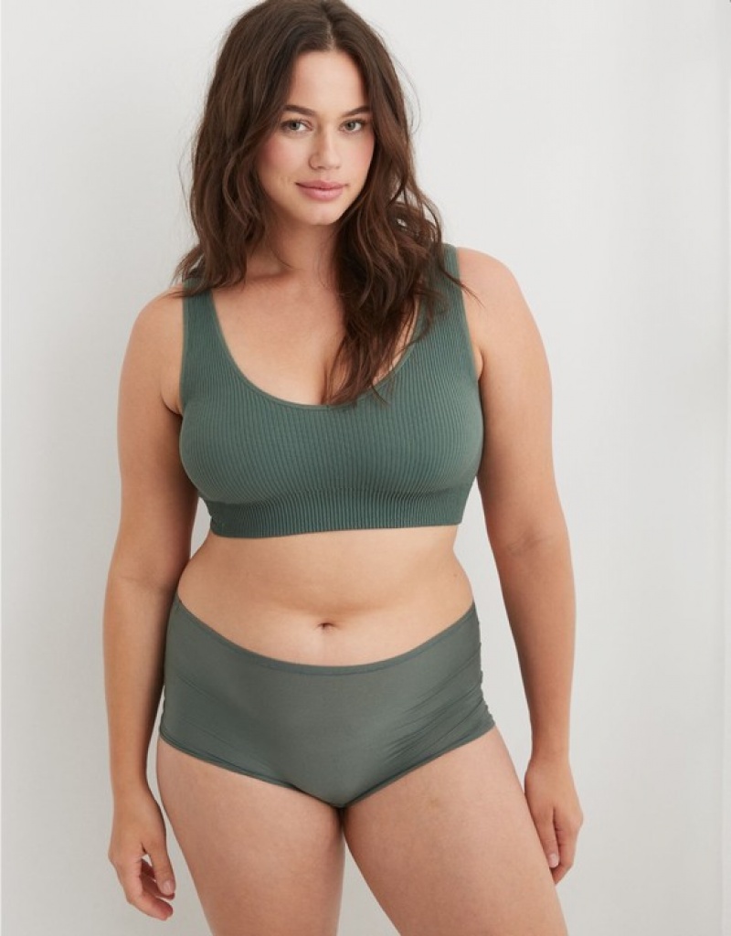 Aerie Superchill Seamless Padded Vooplette Bras Royal | QLI-345829