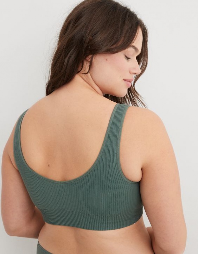 Aerie Superchill Seamless Padded Vooplette Bras Royal | QLI-345829