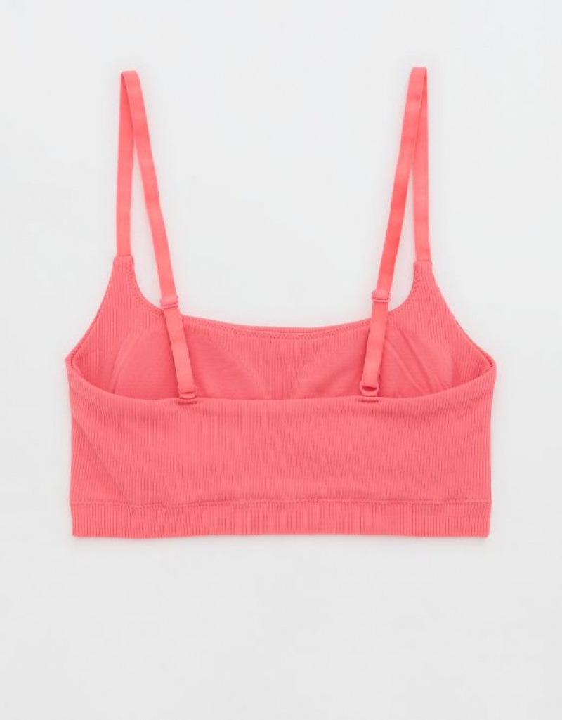 Aerie Superchill Seamless Scooplette Bras Coral | CNH-570624