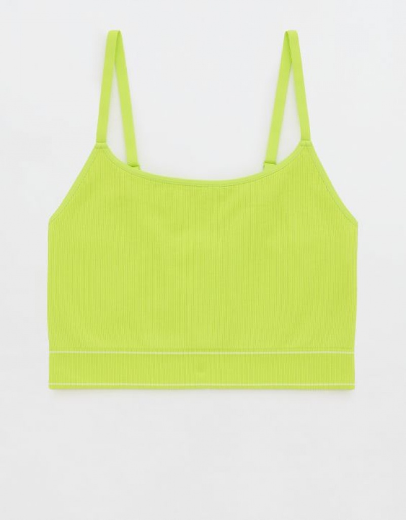 Aerie Superchill Seamless Top Bras Yellow | SFZ-054316