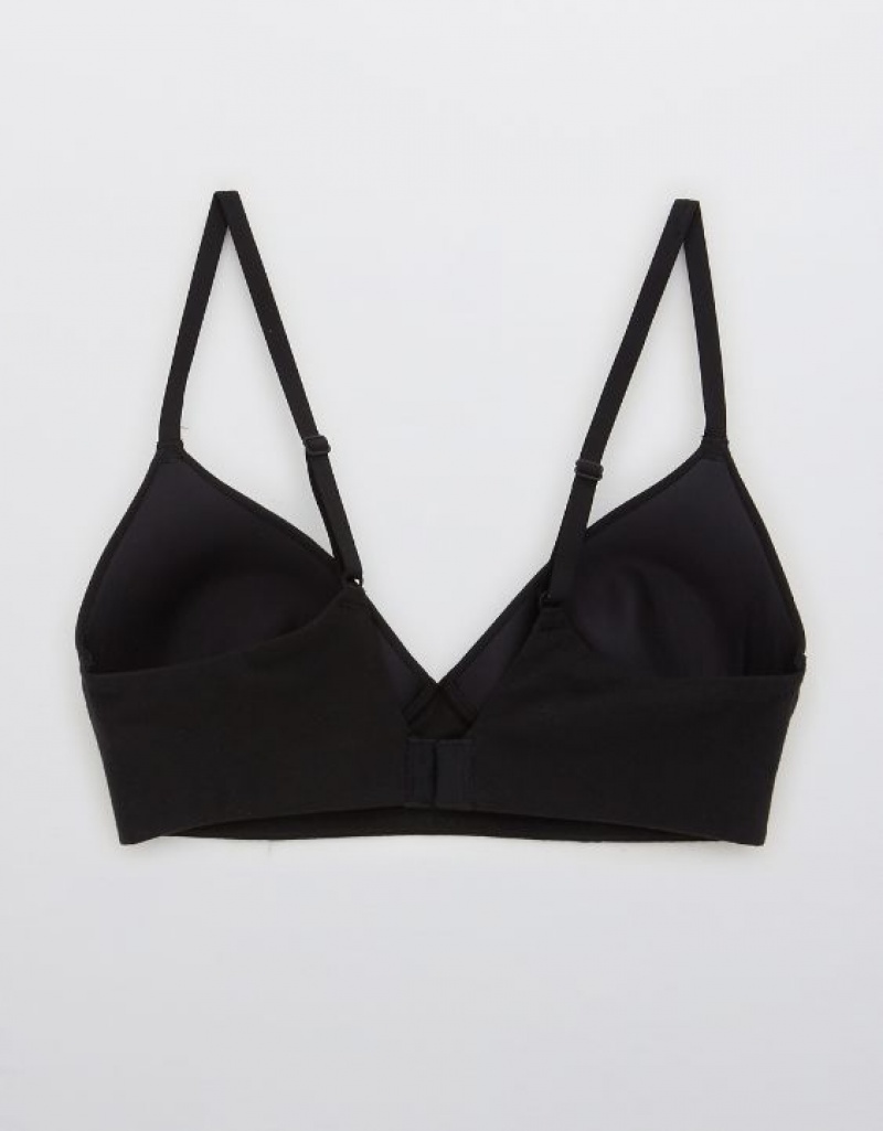 Aerie Superchill Wireless Lightly Lined Bras Black | QAV-304218