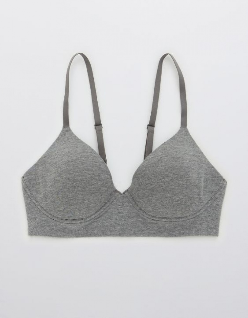 Aerie Superchill Wireless Lightly Lined Bras Dark Grey | TKS-504726