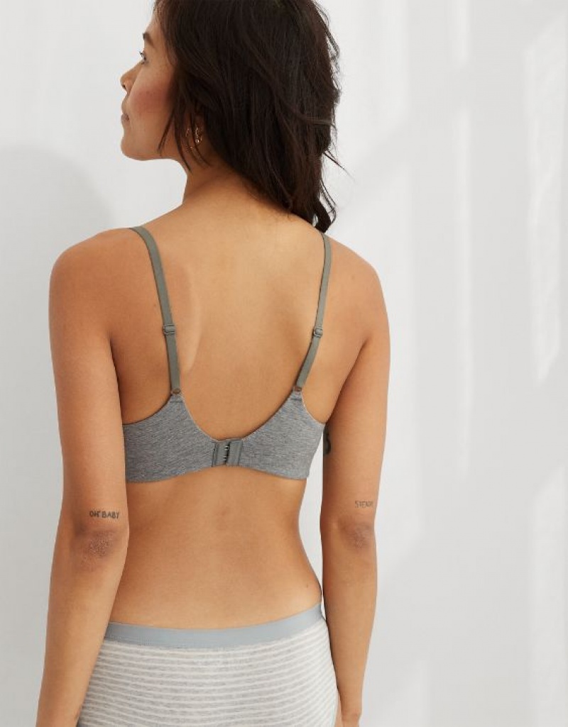 Aerie Superchill Wireless Lightly Lined Bras Dark Grey | TKS-504726