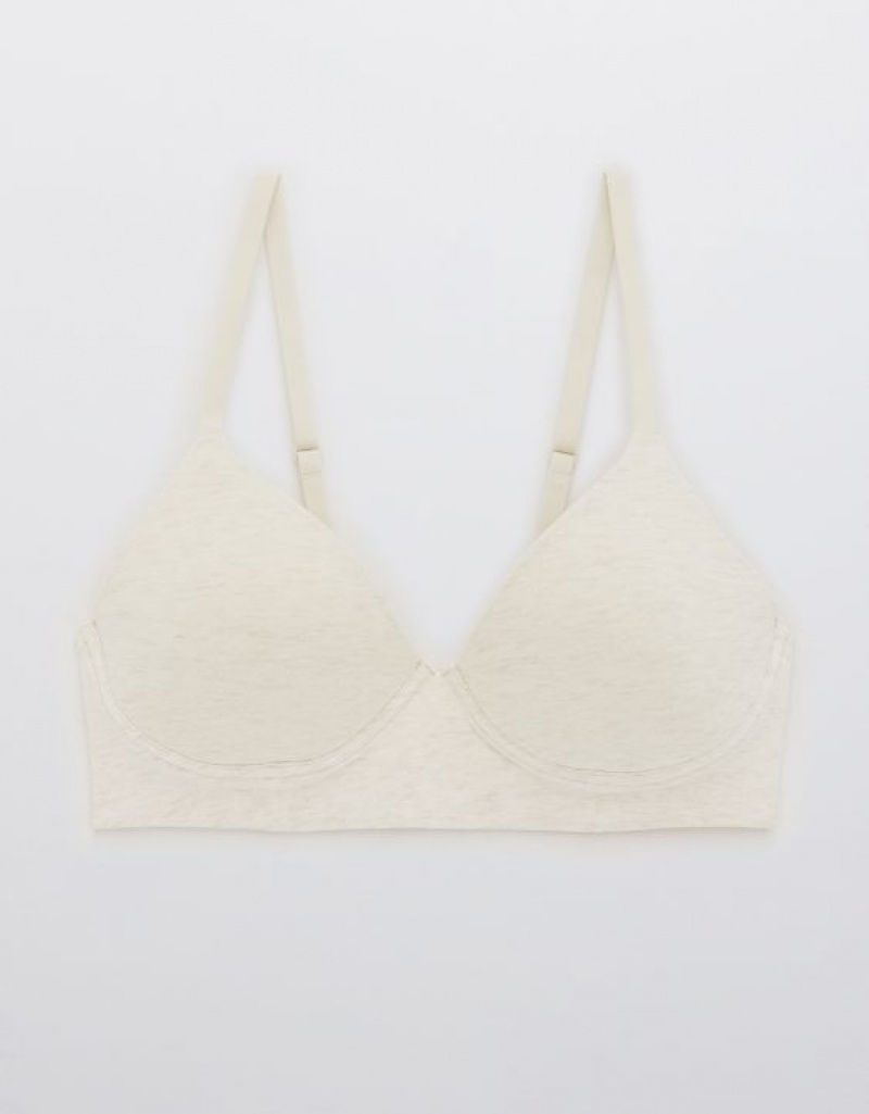 Aerie Superchill Wireless Lightly Lined Bras White | PSN-917260