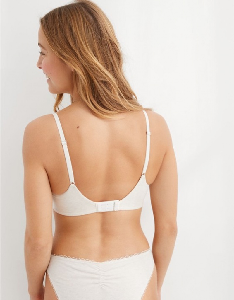 Aerie Superchill Wireless Lightly Lined Bras White | PSN-917260