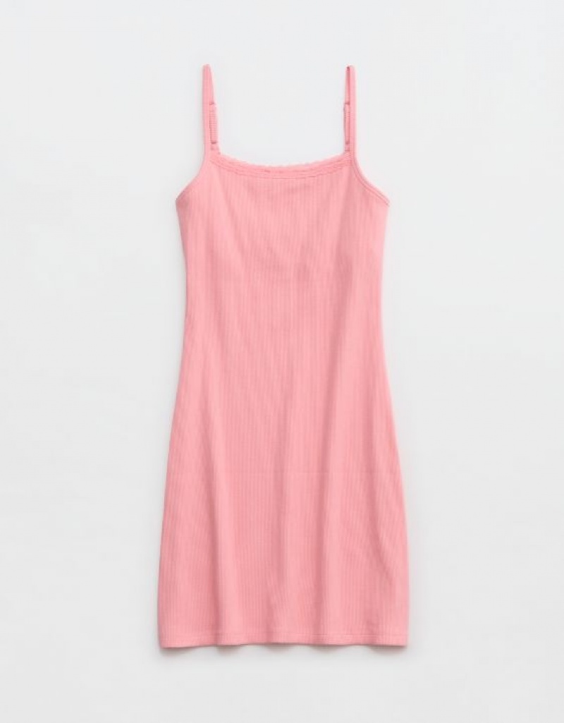 Aerie Tank Mini Dress Pink | FKU-312079