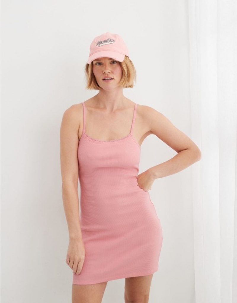 Aerie Tank Mini Dress Pink | FKU-312079