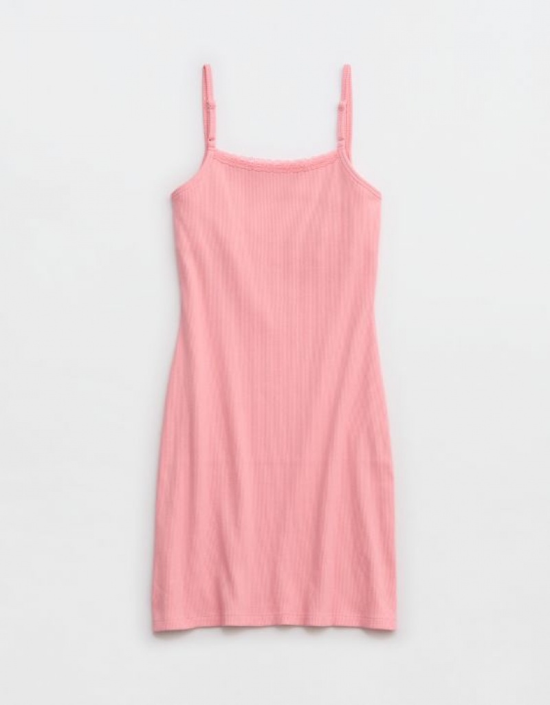 Aerie Tank Mini Dress Pink | FKU-312079