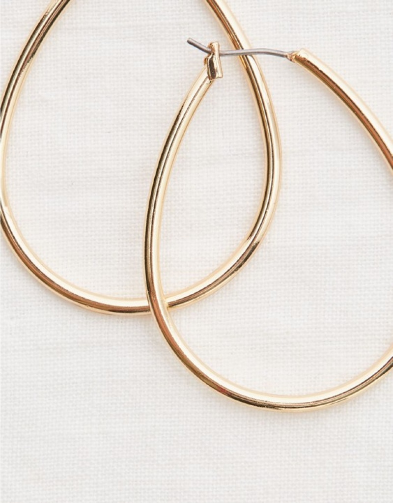 Aerie Teardrop Hoop Jewelry Gold | PFR-916385