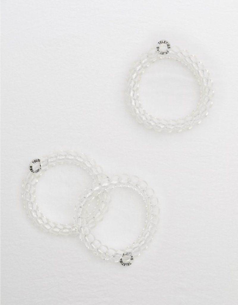 Aerie Teleties Large 3-Pack Hair Accessories White | WUH-341692