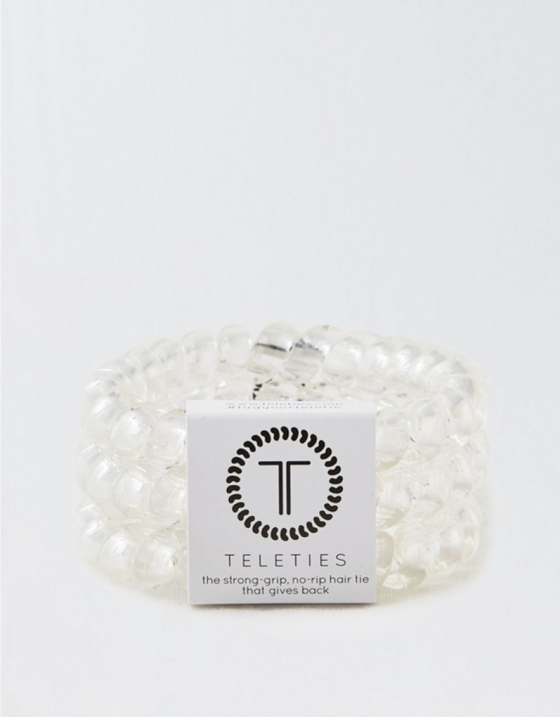 Aerie Teleties Large 3-Pack Hair Accessories White | WUH-341692