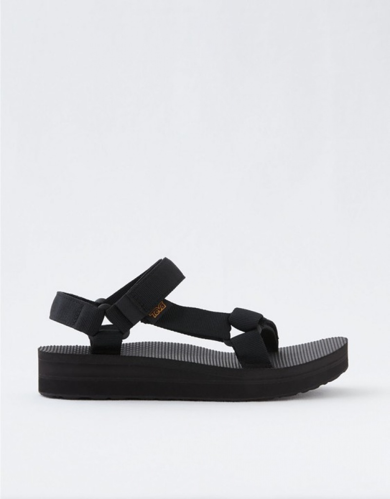 Aerie Teva Midform Universal Sandals Black | MBJ-796350