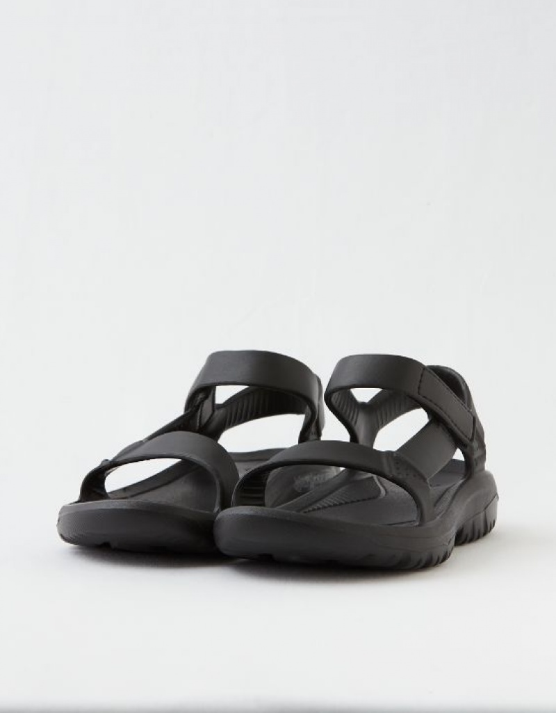 Aerie Tevas Hurricane Drift Sandals Black | PHA-059427