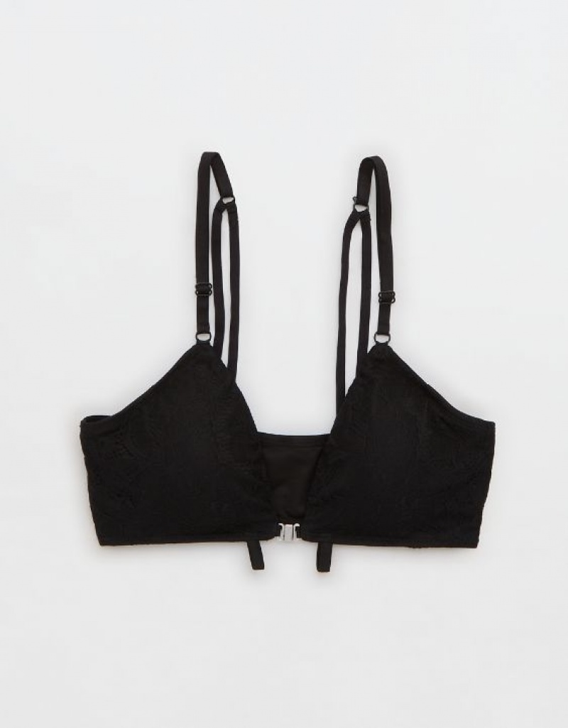 Aerie The Liberare Convertible Plungelette Bras Black | EMH-543108