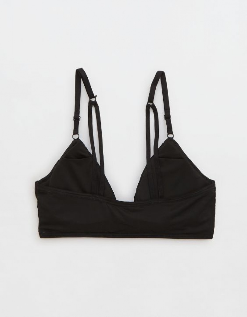 Aerie The Liberare Convertible Plungelette Bras Black | EMH-543108