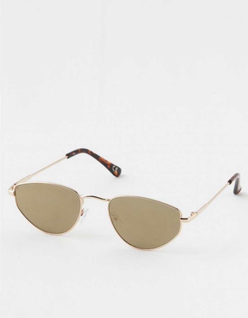 Aerie Throw-Back Sunglasses Olive | NUC-627038