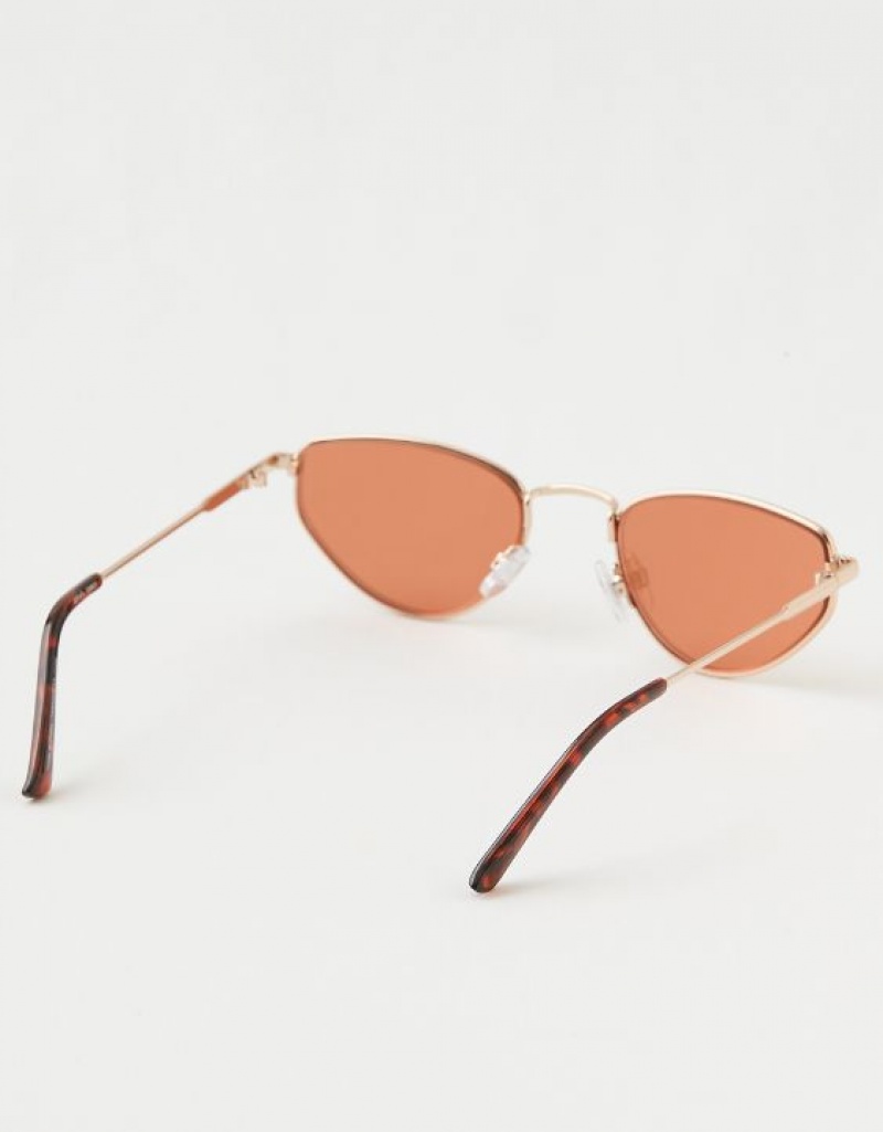 Aerie Throw-Back Sunglasses Rose / Gold | DOT-263587