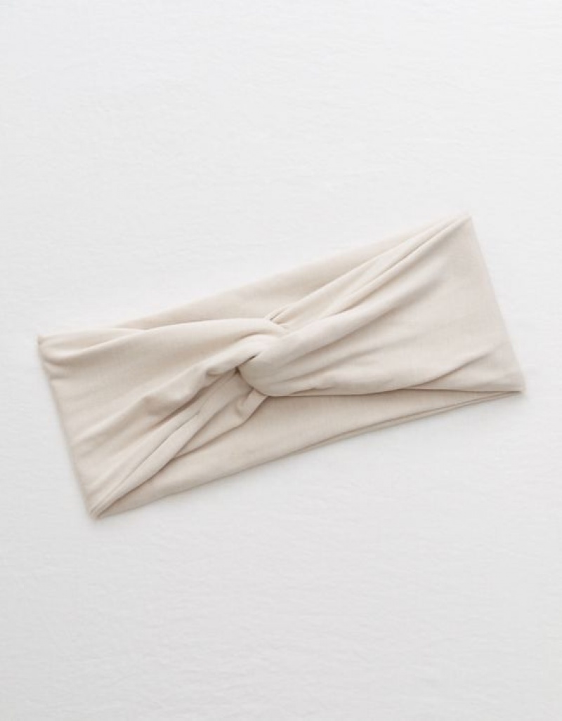 Aerie Top Knot Hair Accessories Cream | DFW-950721