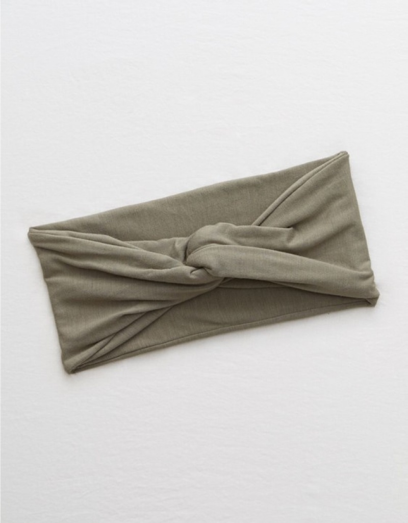 Aerie Top Knot Hair Accessories Olive | GLM-810472